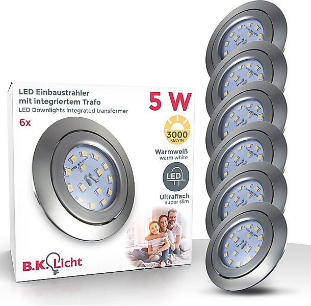 B.K.Licht LED Einbauleuchte 6er Set Einbaustrahler, günstig online kaufen