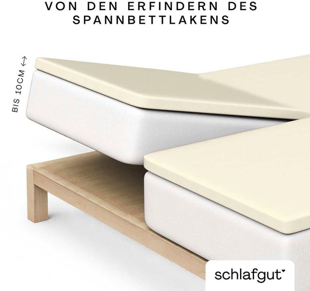 Schlafgut Spannbettlaken "Pure Split-Topper" MADE IN GREEN by OEKO-TEX günstig online kaufen