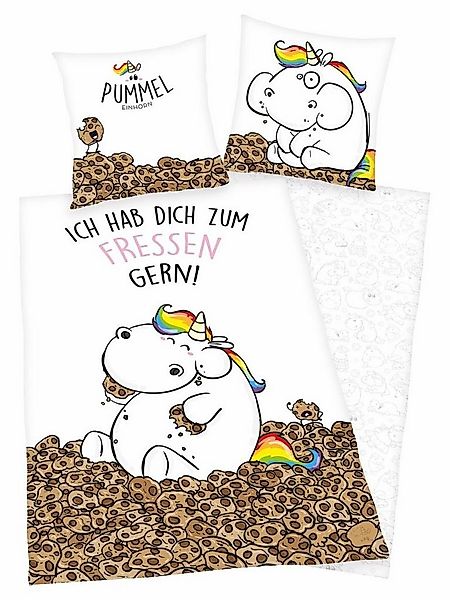Herding Jugendbettwäsche Einhorn Biber Flanell Wende Bettwäsche 2 tlg. 135x günstig online kaufen