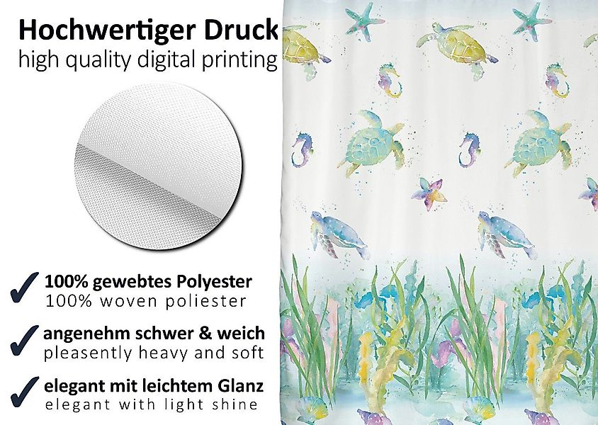 Arteneur Duschvorhang Breite 180 cm, Anti-Schimmel günstig online kaufen