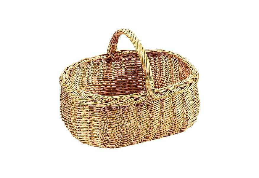 Kobolo Einkaufskorb Henkelkorb aus gekochter Weide eckig, 28 l günstig online kaufen