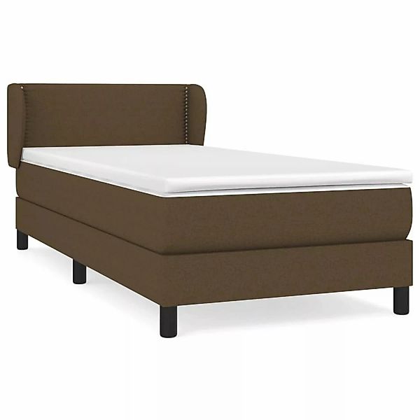 vidaXL Boxspringbett mit Matratze Dunkelbraun 90x190 cm Stoff1390052 günstig online kaufen