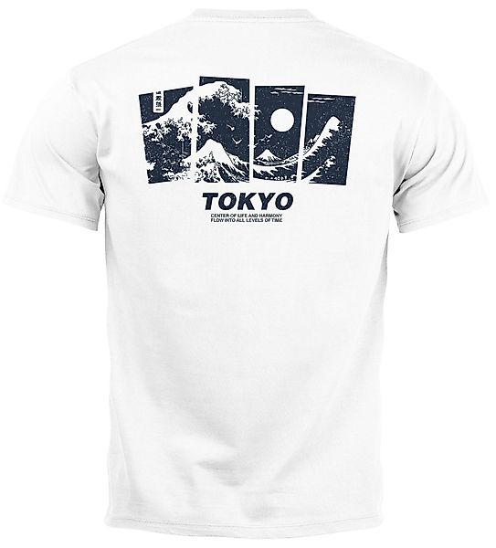 Neverless Print-Shirt Herren T-Shirt Backprint Japan günstig online kaufen