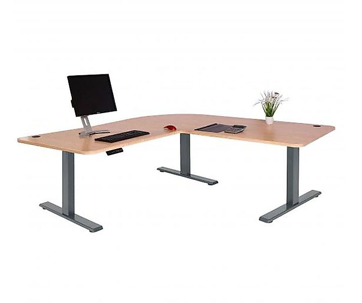 Mendler Eckschreibtisch D40, Computertisch elektrisch höhenverstellbar günstig online kaufen