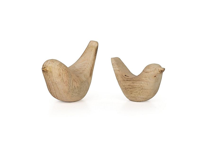 Moritz Skulptur Dekofigur Pure Nature 2er Set Holzvögel aus Mangoholz Skulp günstig online kaufen