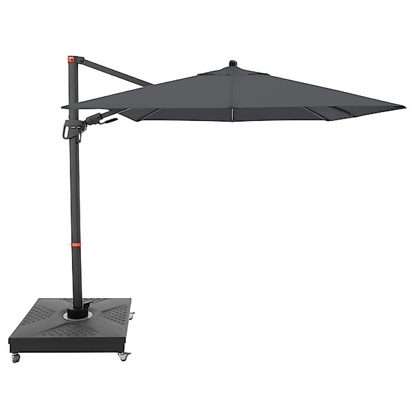 Doppler Ampelschirm 210 cmx 210 cm Anthrazit mit Kurbelmechanik günstig online kaufen