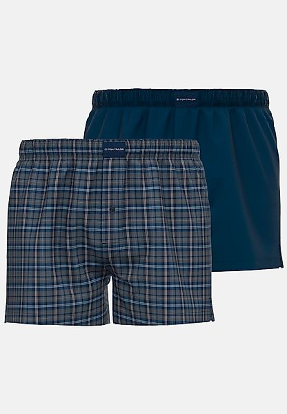 TOM TAILOR Boxershorts "Milos" 2er Pack, bequem, leicht, Logopatch, basic, günstig online kaufen