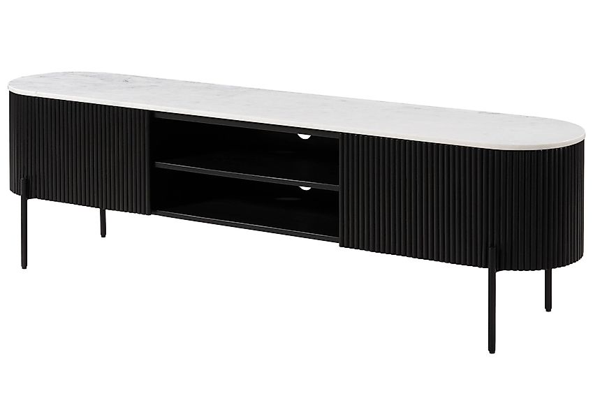 Massivmoebel24 TV-Board (Massivholz), Mango 180x36x51 schwarz günstig online kaufen