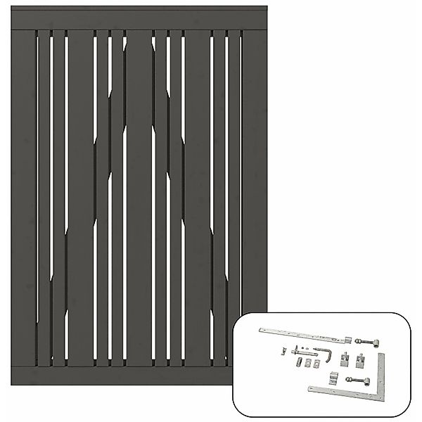 Einzeltor Tangent Nadelholz Umbragrau 95 cm x 140 cm günstig online kaufen