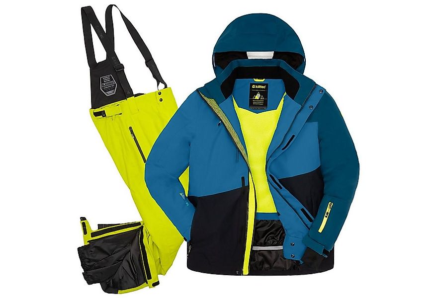 Killtec Skianzug Herren Skijacke + Skihose (blau/limette, Gr. S) günstig online kaufen