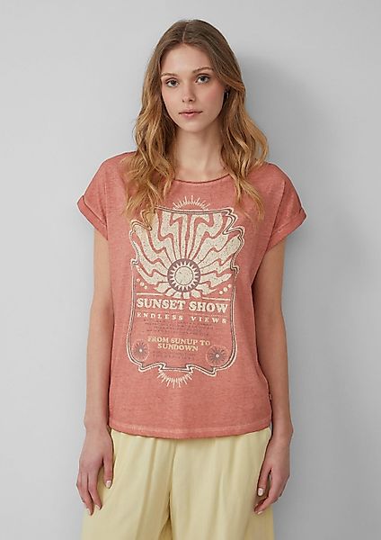 QS Kurzarmshirt T-Shirt Gewaschenes T-Shirt mit günstig online kaufen