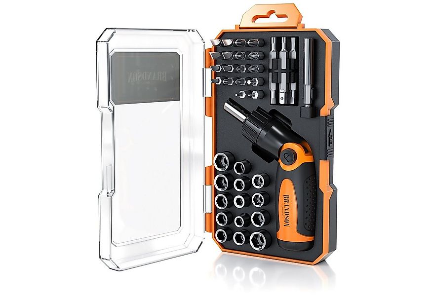 Brandson Bit- und Steckschlüsselset Schraubendreher + Nüsse, 29 Bits, 14 St günstig online kaufen