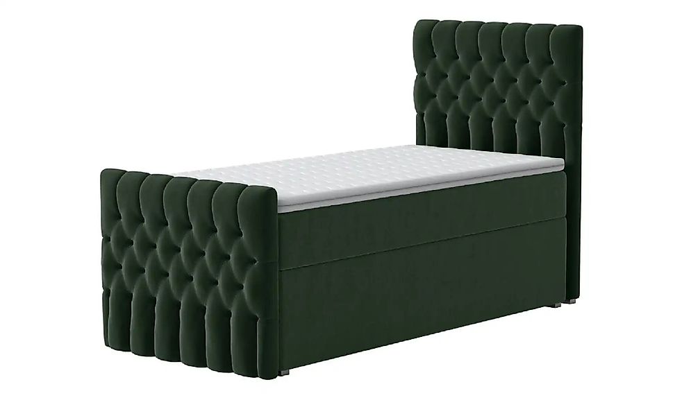 Boxbett mit Bettkasten und Fußteil Belek King ¦ grün ¦ Maße (cm): B: 90 H: günstig online kaufen