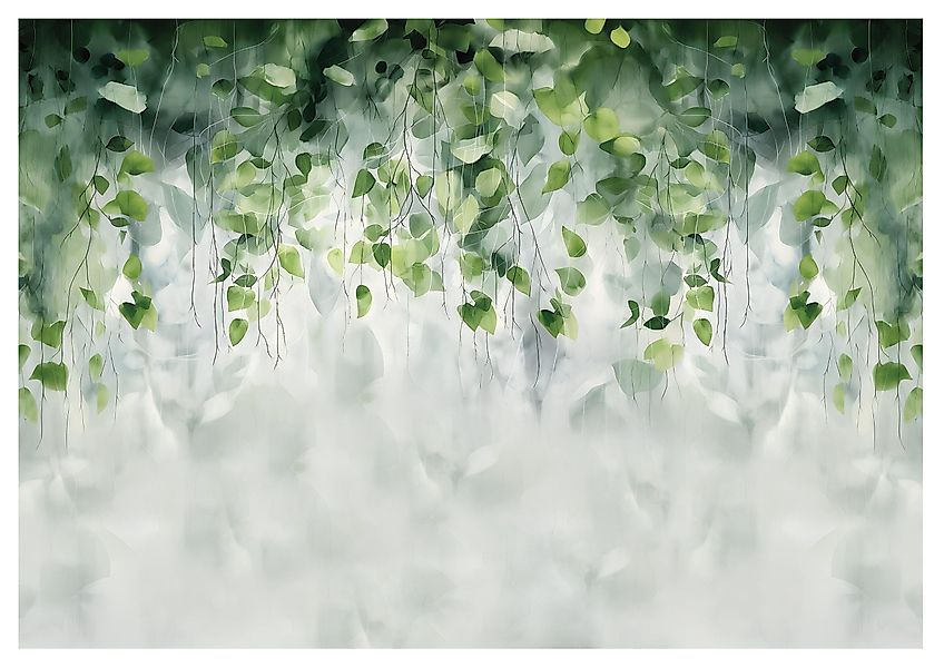 Wallarena Fototapete Blätter Aquarell Vlies Tapete günstig online kaufen