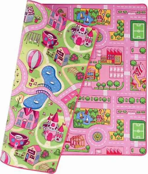 Pergamon Straßenteppich Beidseitig Girls Spielteppiche rosa Gr. 200 x 300 günstig online kaufen