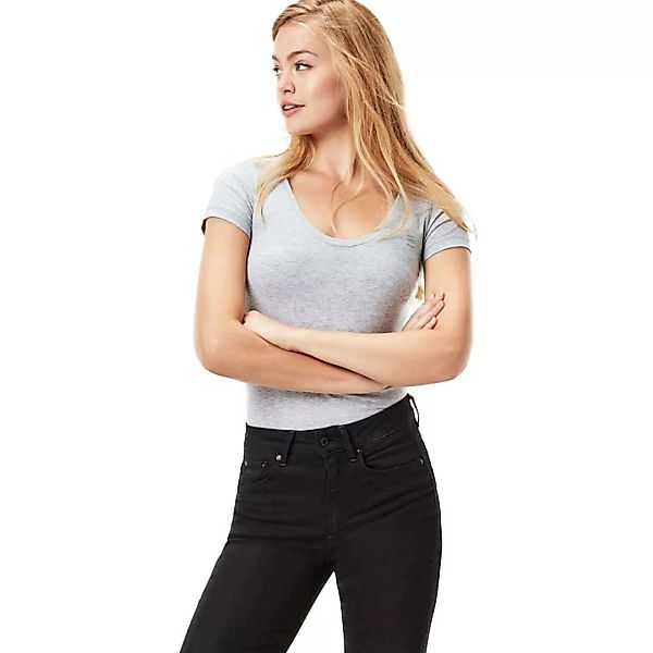 G-star Base Round Neck Kurzarm T-shirt 2XS Grey Heather günstig online kaufen