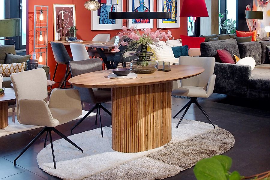Ovaler Esstisch Britam 180 cm aus Akazienholz günstig online kaufen