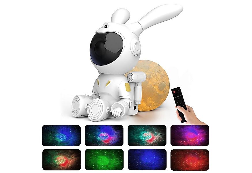 Rosnek LED Nachtlicht Astronaut Sternenhimmel Projektor Dimmbar RGB, Galaxy günstig online kaufen