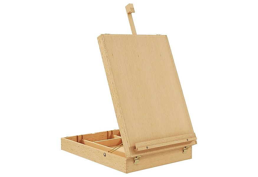 HOMCOM Staffelei Tischstaffelei, Tischstaffelei-Box, aus Buchenholz, klappb günstig online kaufen