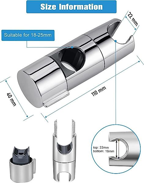 FELIXLEO Brausegarnitur Halterung Duschkopfhalter für Gleitstange günstig online kaufen