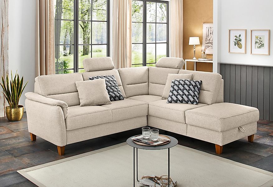 Home affaire Ecksofa "Palmera L-Form, B: 236 cm", optional Bettfunktion & B günstig online kaufen