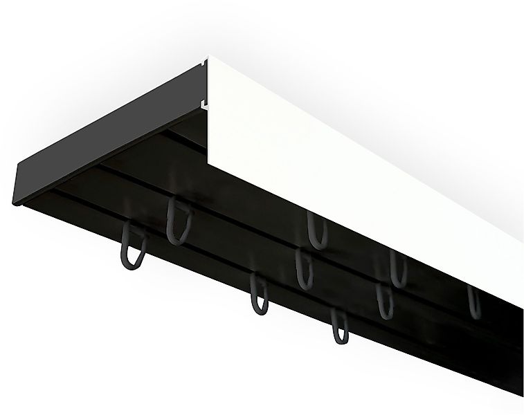 SN DECO GROUP Gardinenschiene "Vorhangschiene SH (1) mit Blende 5 cm" 3 läu günstig online kaufen