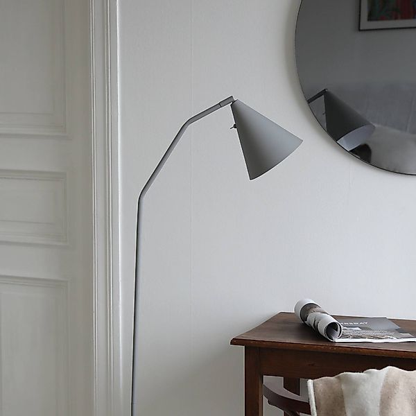 Markslöjd LED-Standleuchte Funil, grau, Metall, dimmbar günstig online kaufen