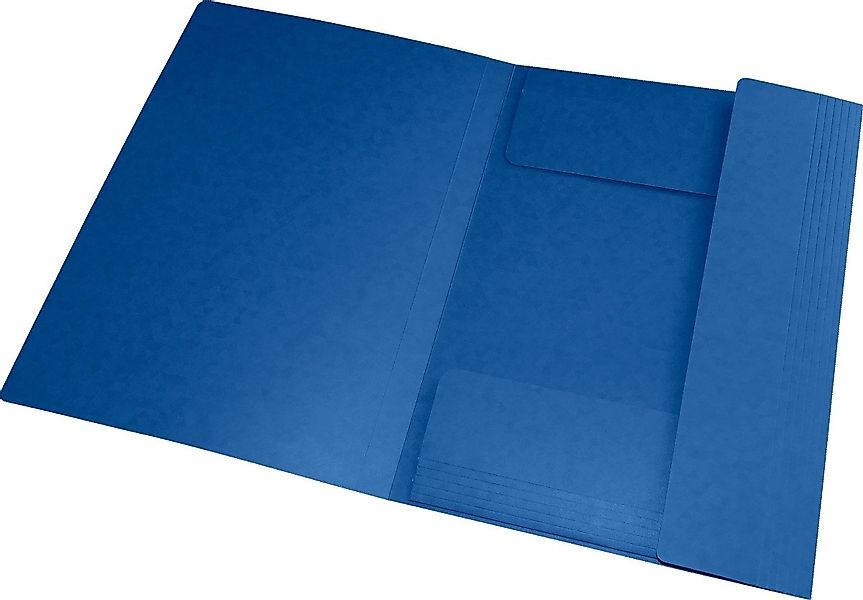 OXFORD Fächermappe Eckspannmappe Top File+ A4 3 Klappen blau günstig online kaufen