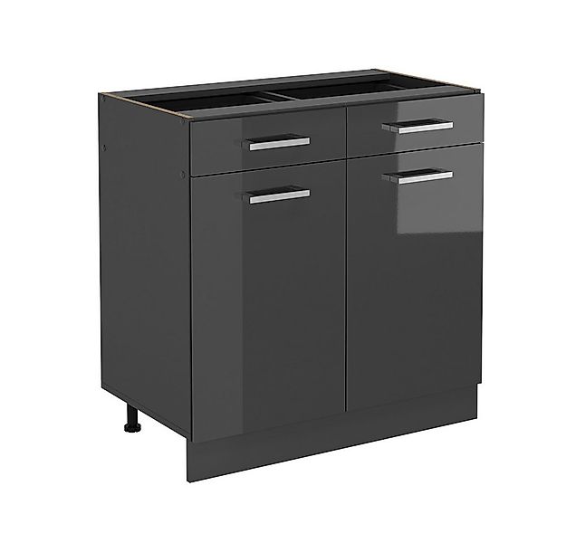 Vicco Unterschrank R-Line, Anthrazit Hochglanz/Anthrazit, 80 cm ohne Arbeit günstig online kaufen