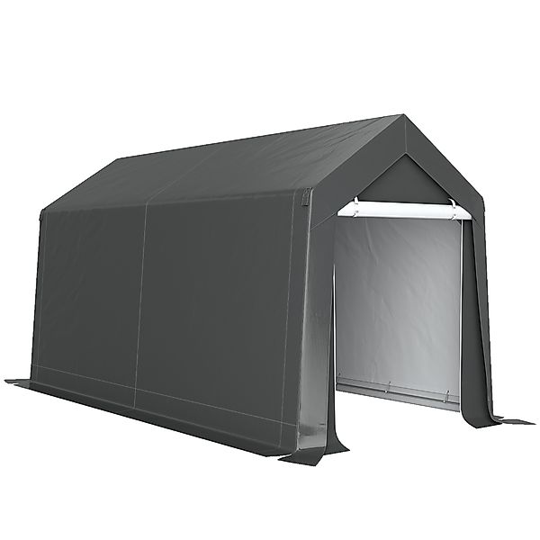 Outsunny Garagenzelt, 2,1 x 3,6 x 2,35 m Lagerzelt mit UV-Schutz, Reißversc günstig online kaufen