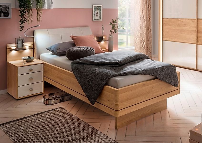 WIEMANN Bett »Kiruna, Bettgestell, Bettrahmen, Eiche Nachbildung, Polsterko günstig online kaufen