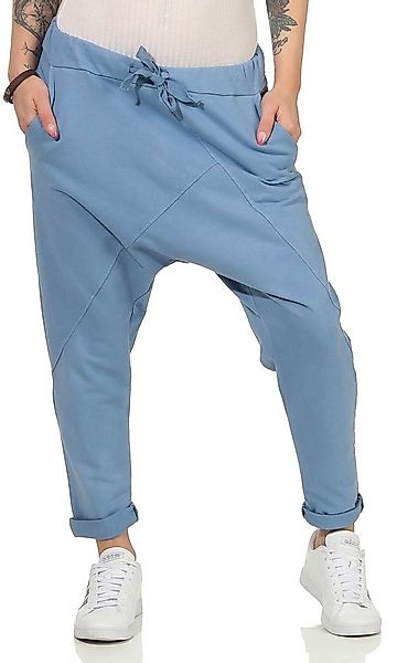 CLEO STYLE Jogginghose Damen Jogginghose 104 Hellblau Elastikbund mit Tunne günstig online kaufen