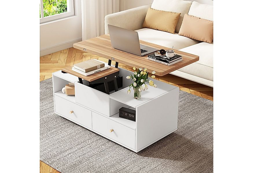 STILVORA Couchtisch Höhenverstellbarer Sofatisch mit Rollen,Wohnzimmertisch günstig online kaufen