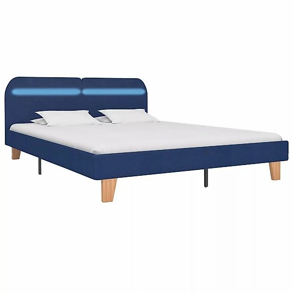 vidaXL Bettgestell mit LED Blau Stoff 180x200 cm Modell 1615735 günstig online kaufen