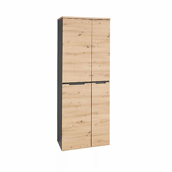 Aktenschrank 2-türig, 75cm breit, graphit mit Eiche, MANRESA-36 günstig online kaufen