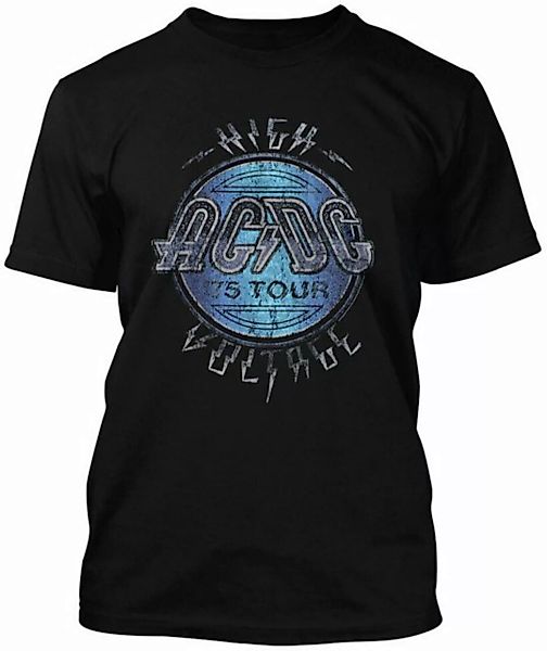 AC/DC Print-Shirt AC/DC High Voltage Tour 1975 T-Shirt Schwarz Herren S L X günstig online kaufen