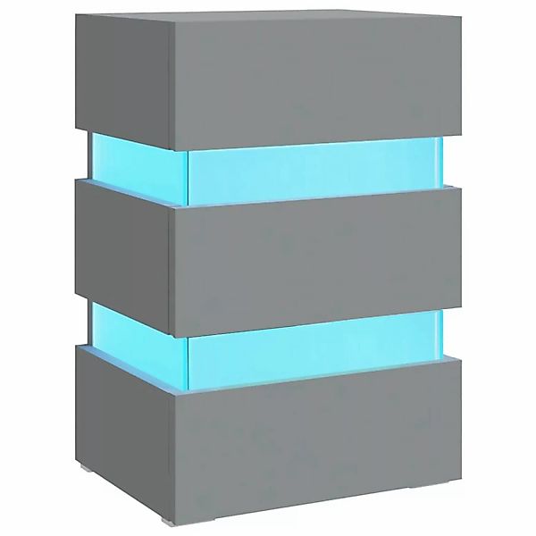 vidaXL Nachttisch, LED-Nachttisch Grau 45x35x67 cm günstig online kaufen