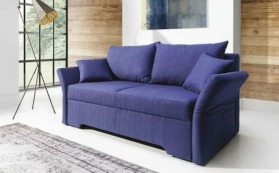 JVmoebel Sofa Lila 2 Sitzer Schlafsofa mit Bettfunktion Bettkasten Textil C günstig online kaufen