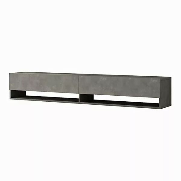 en.casa TV-Schrank »Laitila« TV Hängeboard 180x31,5x29,5cm Betonoptik günstig online kaufen