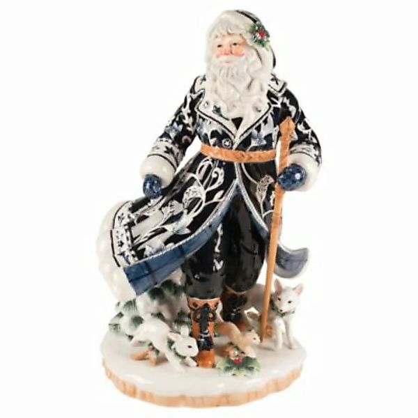 FITZ AND FLOYD Figur Santa im blauen Mantel bunt günstig online kaufen