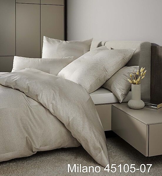 Janine Janine Mako-Satin Bettwäsche MILANO 45105 beige Größe:  80x80 cm günstig online kaufen