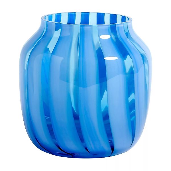 Vase Juice glas blau / Niedrig - Ø 22 x H 22 cm - Hay - Blau günstig online kaufen