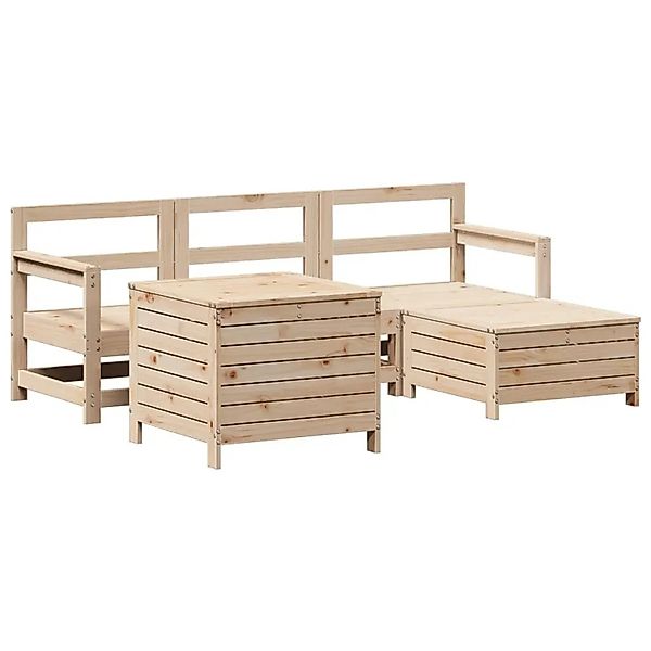 vidaXL 5-Tlg Garten-Sofagarnitur Massivholz Kiefer 3250504 günstig online kaufen