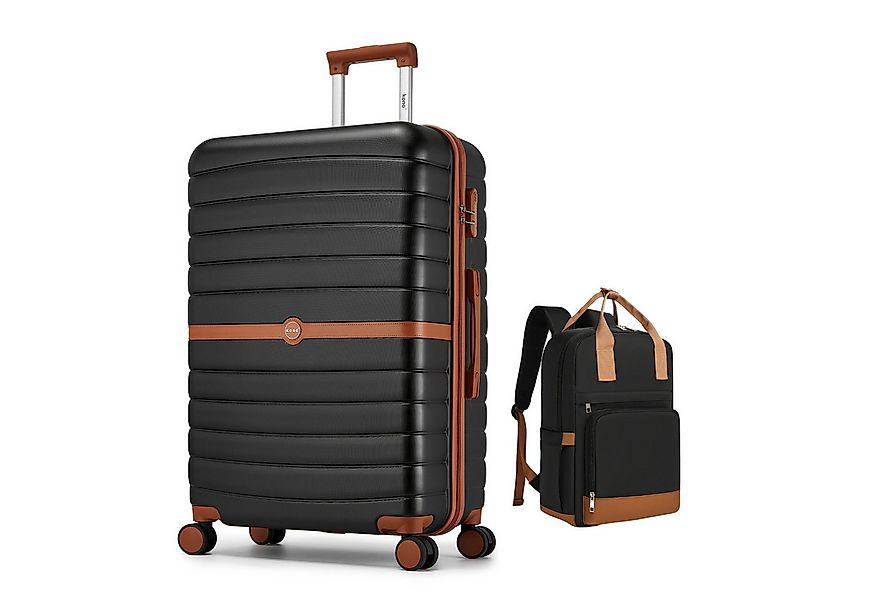 KONO Trolleyset ABS+PC Hartschalen-Trolley (55/66,5/76,5 cm) + Laptop-Rucks günstig online kaufen