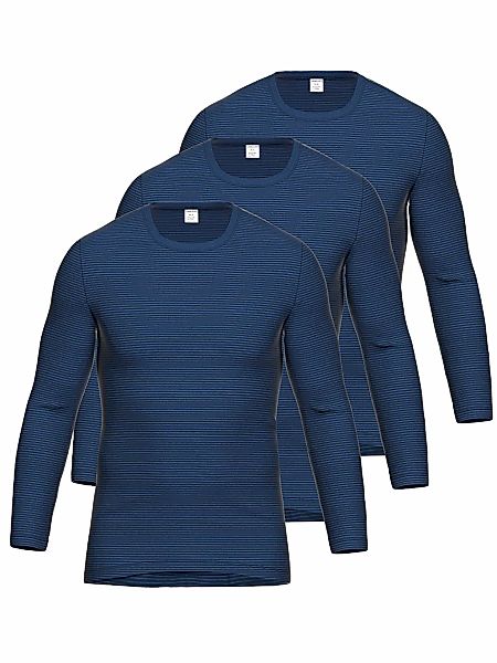 Ammann Unterhemd "3er Pack Shirt 1/1 Arm Day Classic / Jeans Feinripp" günstig online kaufen