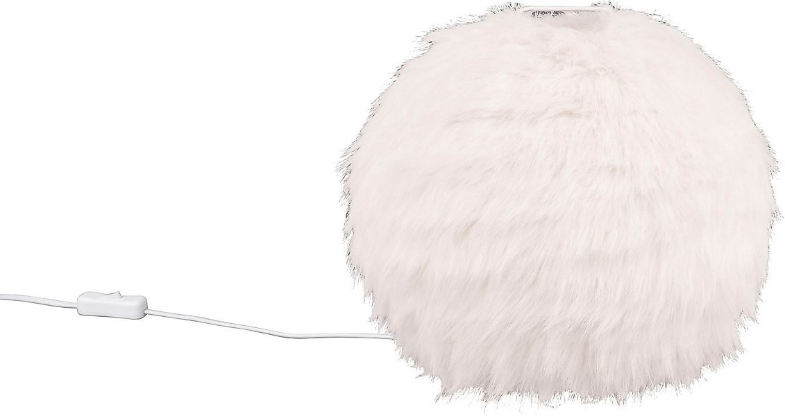Reality Leuchten Schreibtischlampe FURRY, Tischleuchte m. Plüsch Lampenschi günstig online kaufen