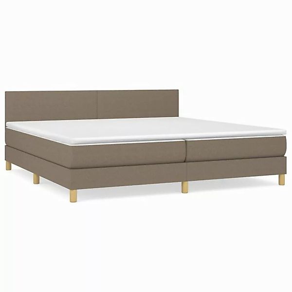 vidaXL Boxspringbett Boxspringbett mit Matratze Taupe 200x200 cm Stoff Bett günstig online kaufen