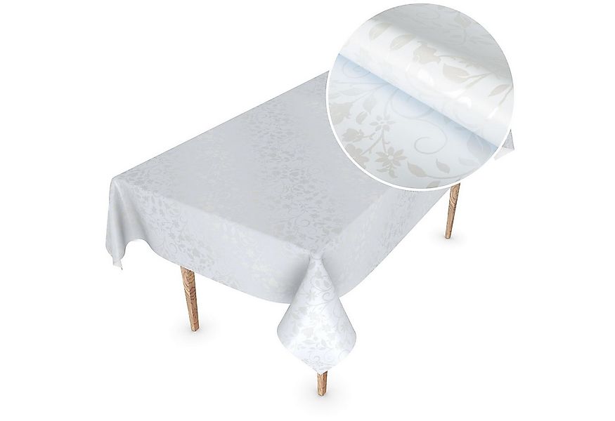 ANRO Tischdecke Wachstuchtischdecke MIMOSA Gartentischdecke (Einzelstück 1- günstig online kaufen