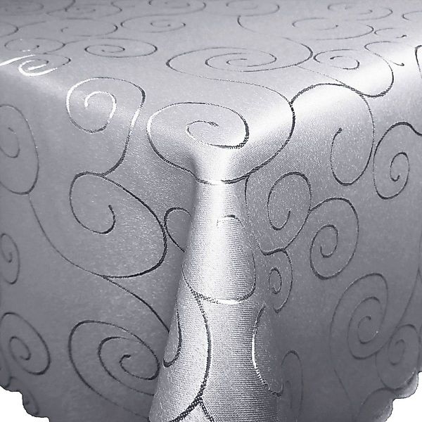 Bronze Tischdecke Ornamente ECKIG Tischdecke Seidenglanz günstig online kaufen
