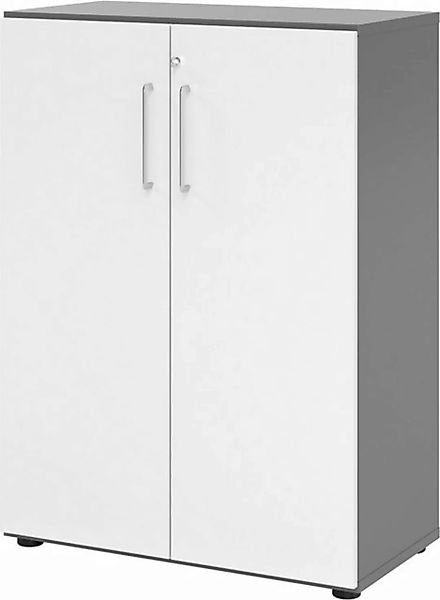 bümö Aktenschrank smart Büroschrank - 3 Ordnerhöhen Dekor: Graphit/Weiß günstig online kaufen